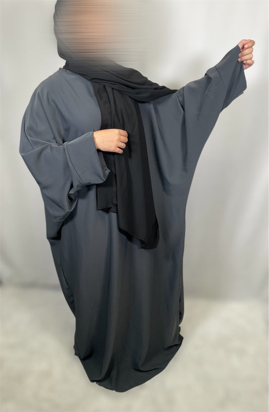 Abaya Huda gris foncé