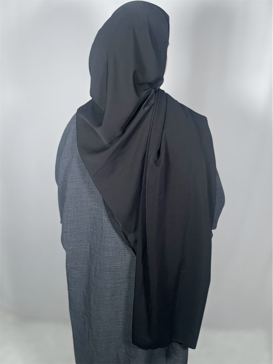 Hijab soie de Médine noire