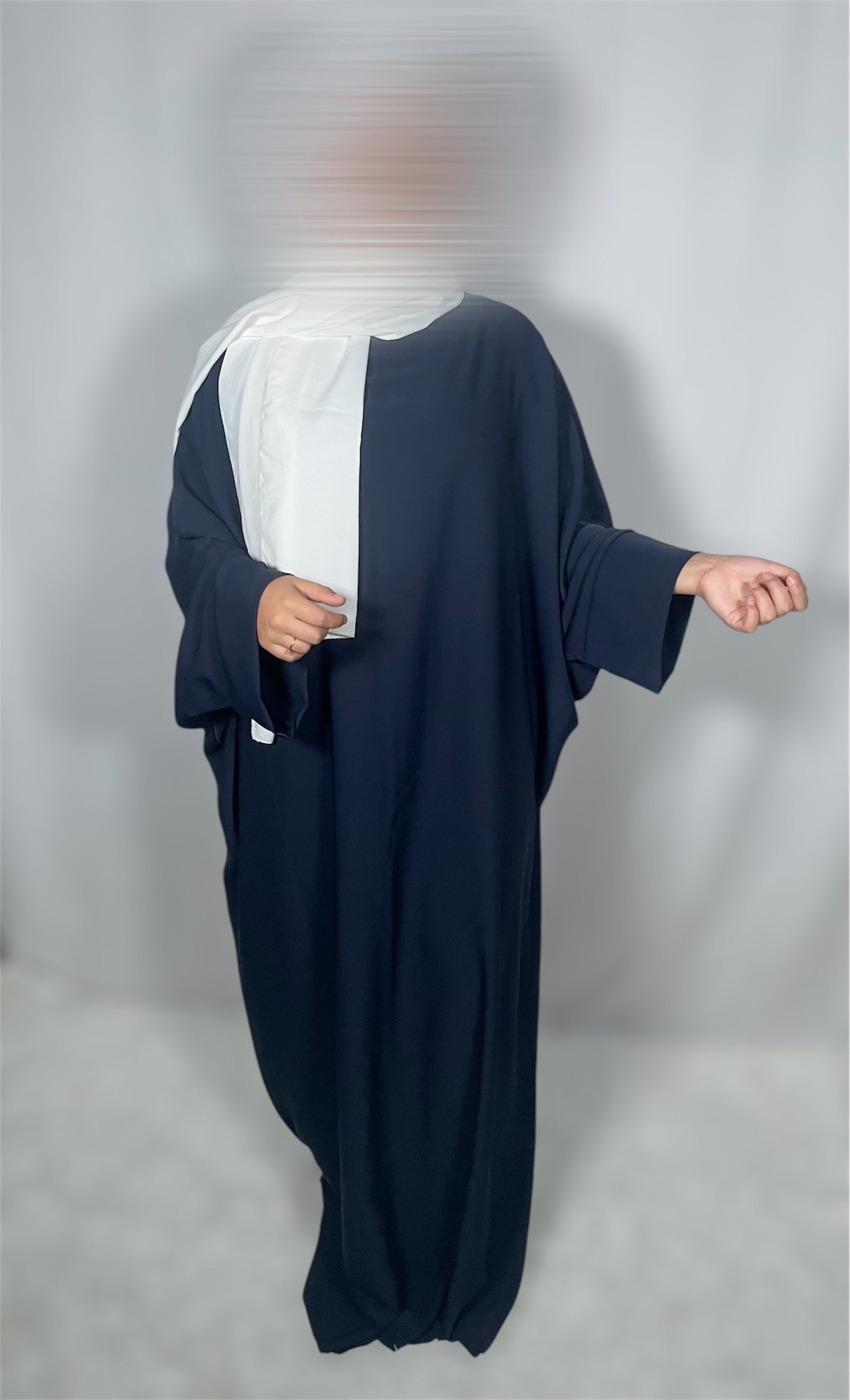 Abaya Huda bleu marine